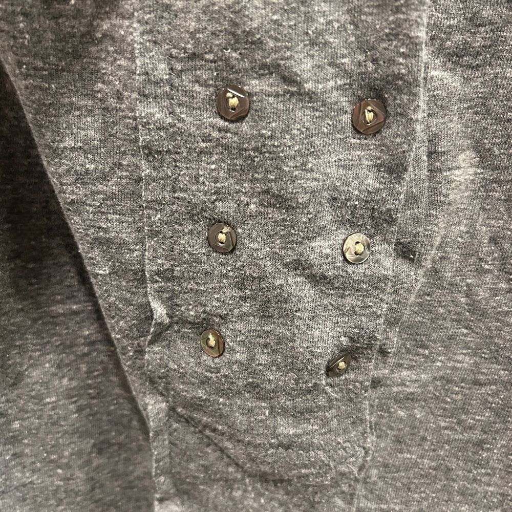 Magnolia Pearl Gray Long Sleeve Henley Shirt - Picture 2 of 3